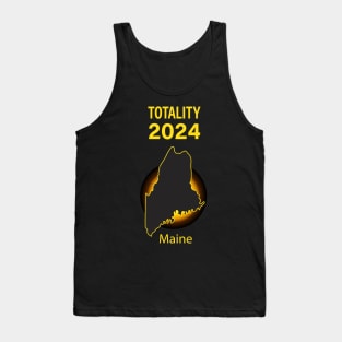 Total Solar Eclipse Maine State 2024 Tank Top